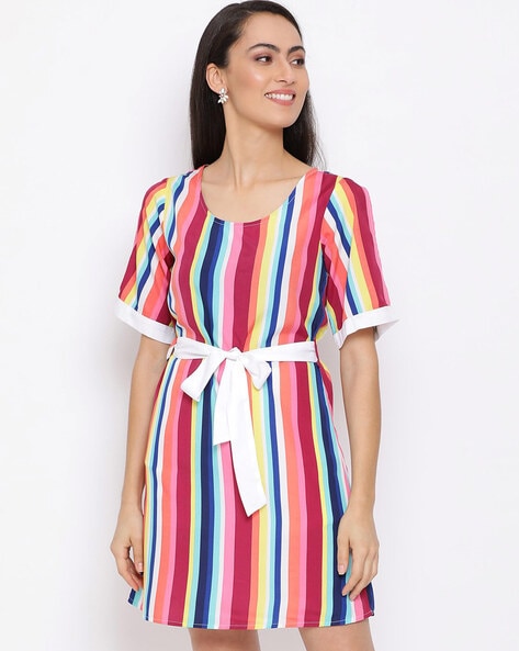 colorful striped dress