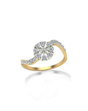 dishis Yellow Gold Diamond Designer Ring-picture-26