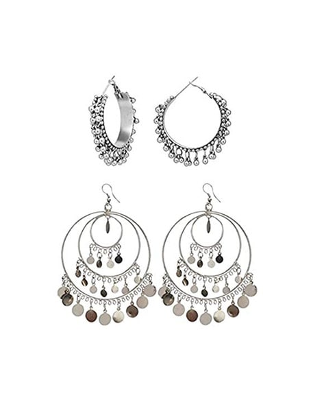 Macy's Diamond Hoop Earrings (1/10 ct. t.w.) in Sterling Silver - Macy's