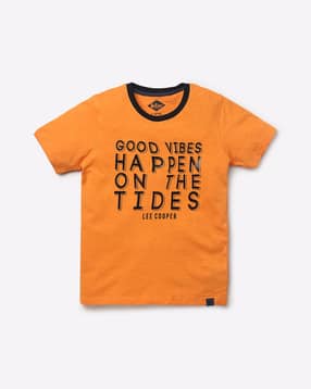 lee cooper Typographic Print Slim Fit Round-Neck T-shirt-picture-29