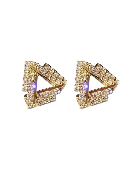 Mother Of Pearl Gold Dipped Triangle Stud Earrings – ETHICGOODS