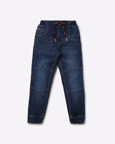 Lightly-Washed Denim Joggers
