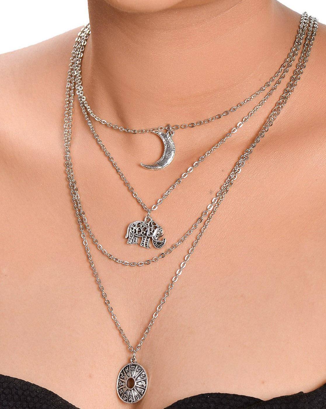 Buy Silver-Toned Necklaces \u0026 Pendants 
