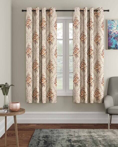 Cortina Eyelet Curtain Pack of 2 Floral Print Window Curtain