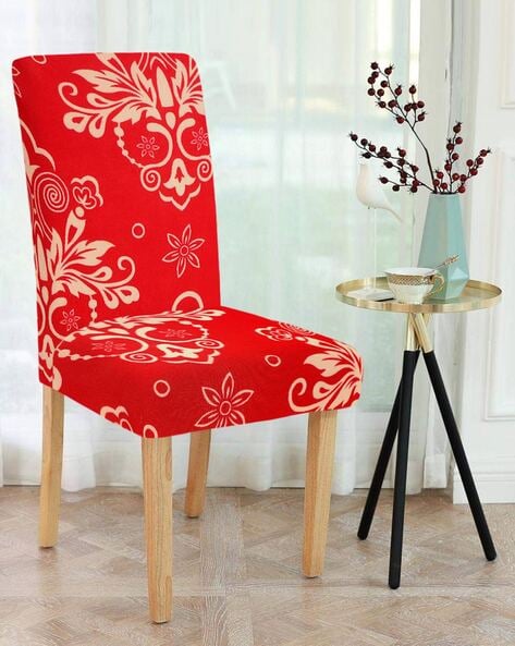 Red outlet print chair