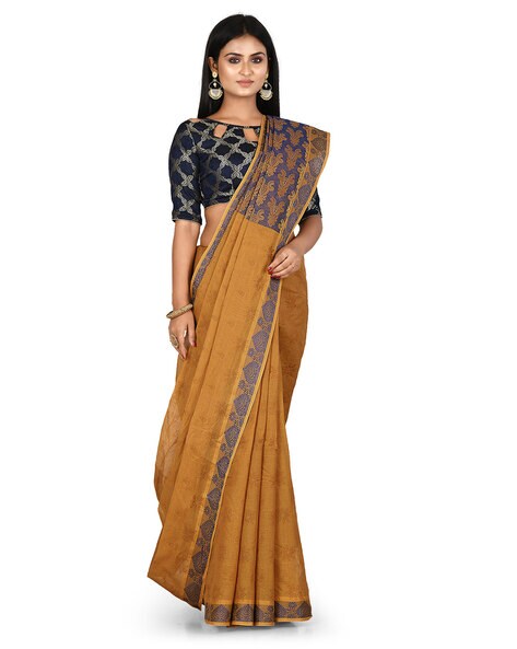 Buy Mustard Sarees for Women by Vastram Online | Ajio.com