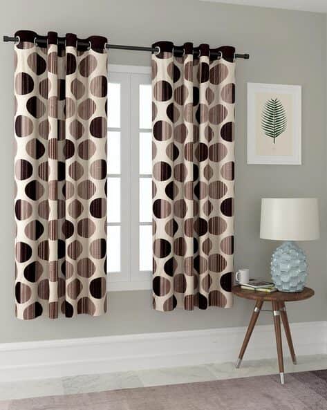 brown curtains