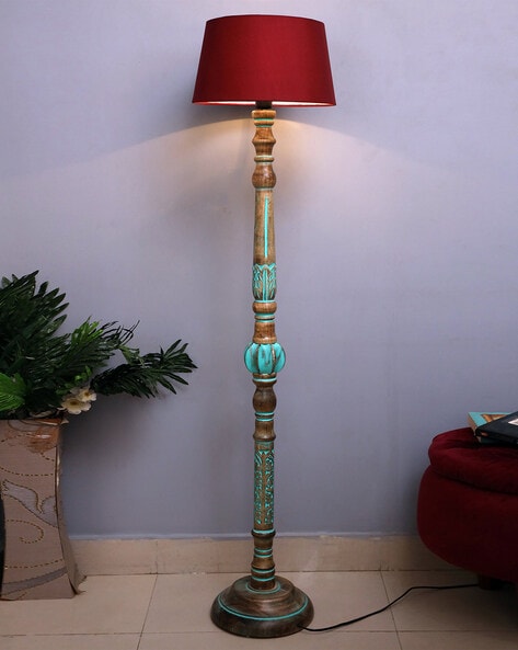 Red Festive Gifts For Home, Old Antique Wooden Floor Lamps