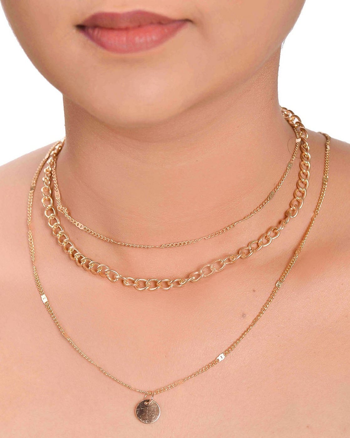 Buy Gold-Toned Necklaces & Pendants for Women by POPLINS Online