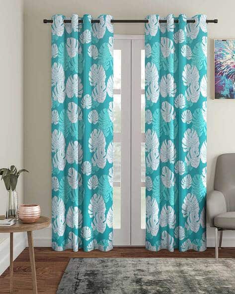 Cortina Eyelet Curtain Pack of 2 Printed Window Curtains