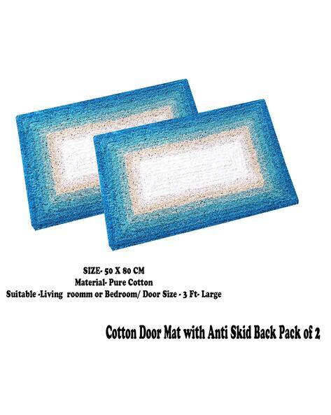 AAZEEM Set of 2 Anti Skid Cotton Door Mat 20"x32"