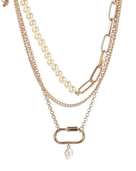 Buy Gold-Toned Necklaces & Pendants for Women by POPLINS Online