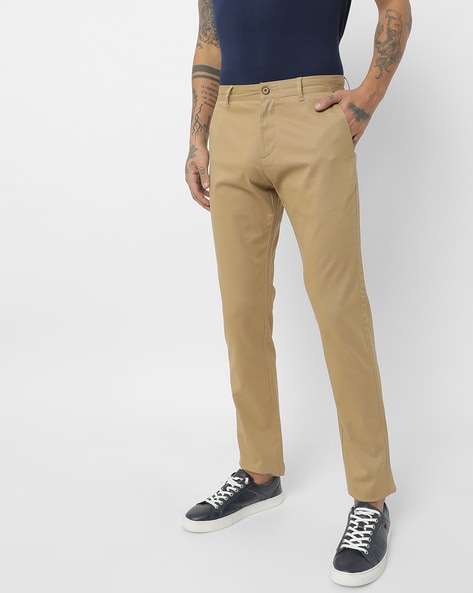 Buy Beige Trousers & Pants for Men by NETPLAY Online