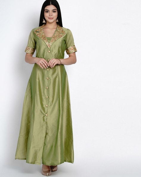Buy Green Kurtas for Women by Ishin Online | Ajio.com