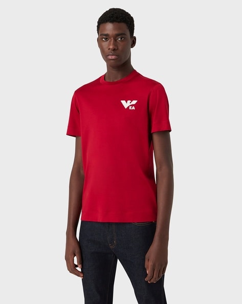 Emporio armani red t on sale shirt