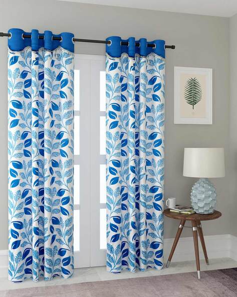 Buy Blue Curtains & Accessories For Home & Kitchen By Cortina Eyelet Curtain  Online | Ajio.Com