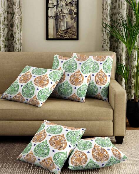 Green leaf 2024 print cushions