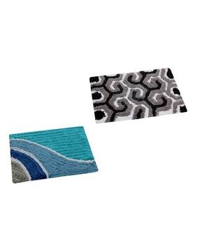 aazeem Set of 2 Anti Skid Cotton Door Mat 16"x24"-picture-24