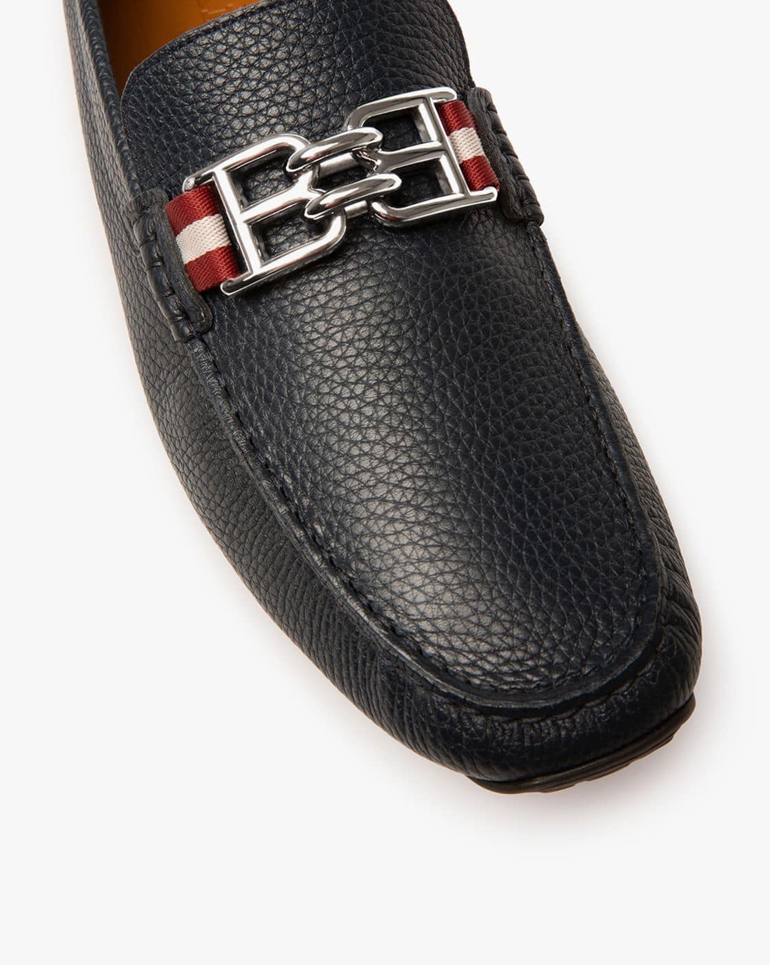 Textured Driver Shoes with Metal Accent