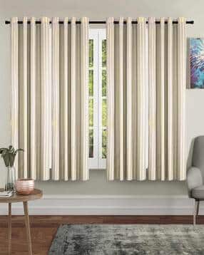 set of 4 polyester sheer window net curtains