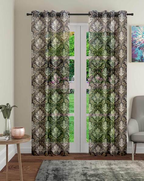 Buy Brown Curtains & Accessories for Home & Kitchen by Cortina Eyelet  Curtain Online 