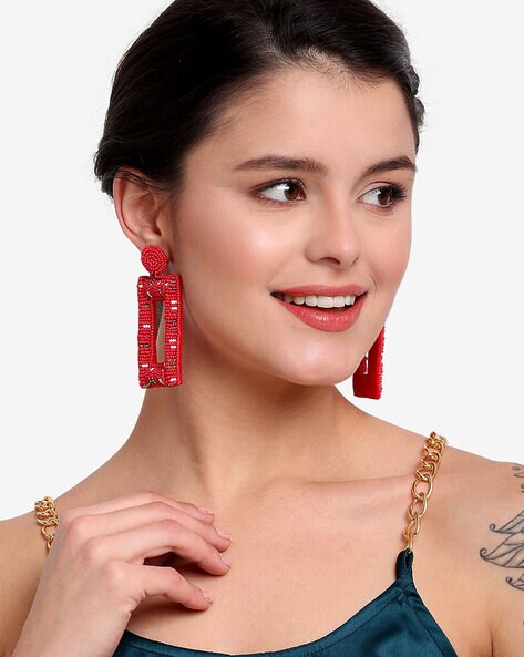 Dark on sale red earrings