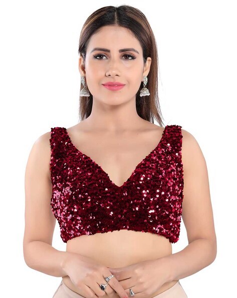 Velvet sales saree jacket