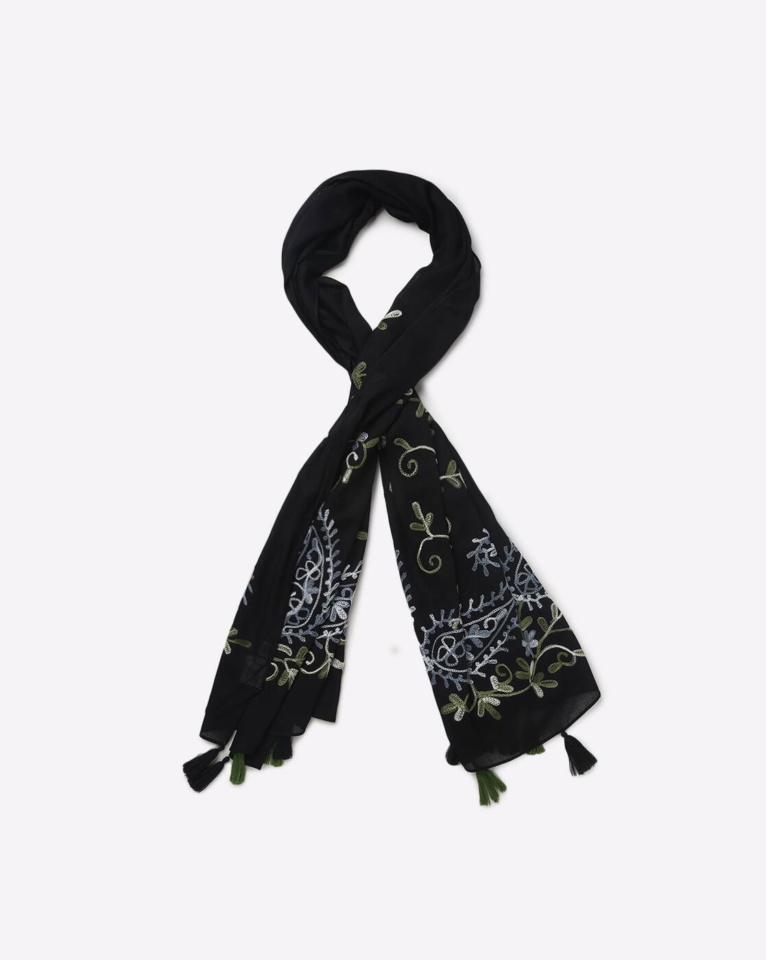 RUDE GALLERY PAISLEY STOLE BLACK×BUR 新品 Floral Print Women