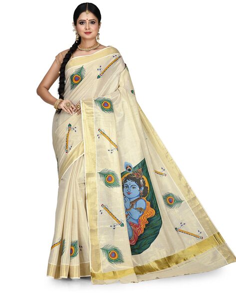 Buy Kerala Kasavu Saree | dresscafe.in