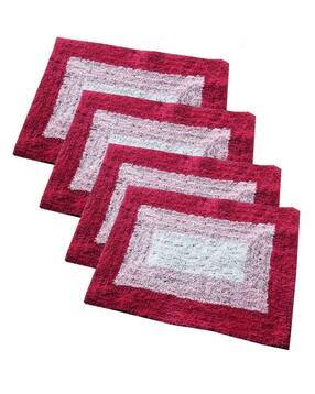 aazeem Set of 4 Anti Skid Cotton Door Mat 16"x24"-picture-10