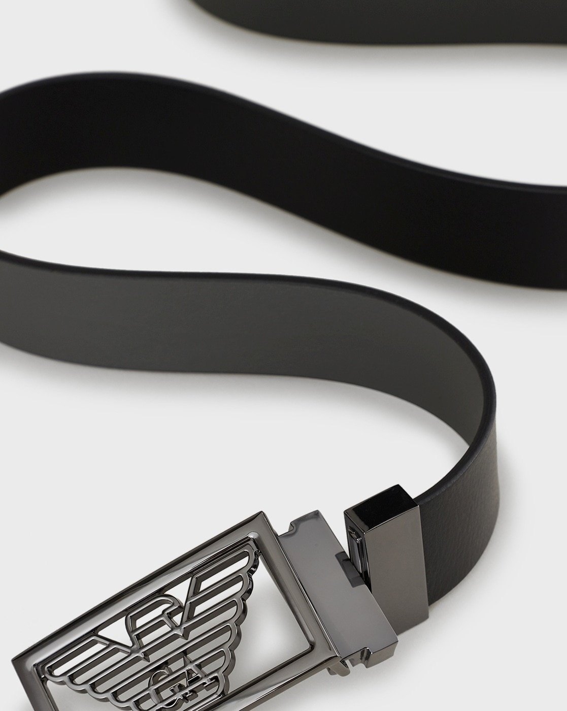 Emporio Armani Emporio Armani Belt With Shaped Eagle Buckle - Stylemyle