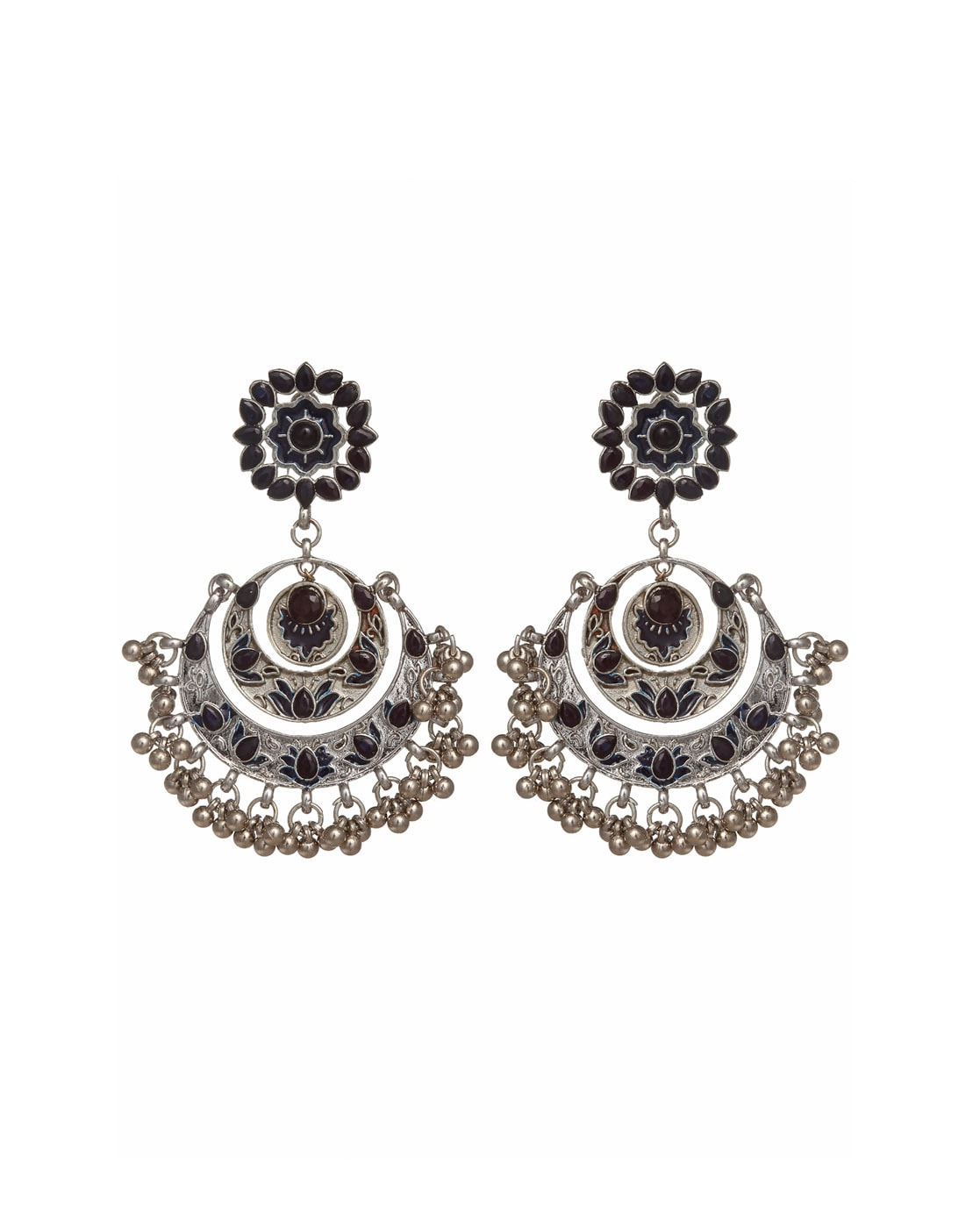 Chandbali Earrings | Urvaa | One Gram Gold Chandbali Earrings Jewellery