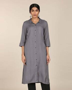 Buy Grey Kurtas for Women by KARIGARI 