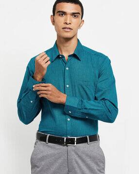 Buy Blue Shirts for Men by CROYDON 