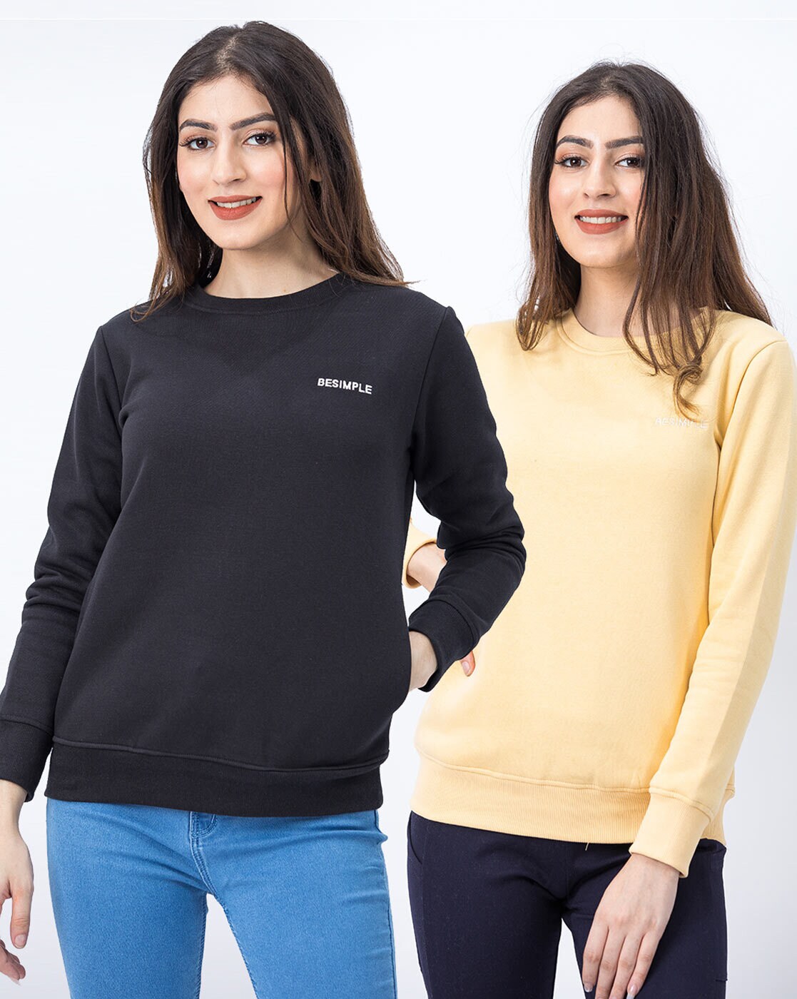 Buy Black Sweatshirt & Hoodies for Women by BESIMPLE Online