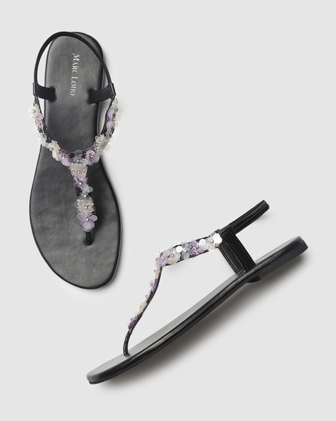 Buy Cream Flat Sandals for Women by Marc Loire Online | Ajio.com