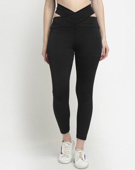 Criss-Cross Cut Out Full Leggings