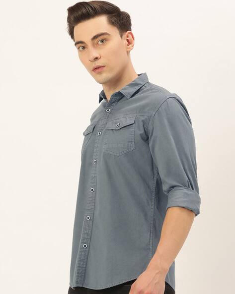 Buy Liight Grey Shirts for Men by iVOC 