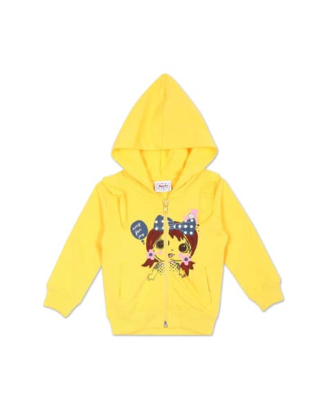 Buy Yellow Sweatshirts Hoodie for Girls by Donuts Online