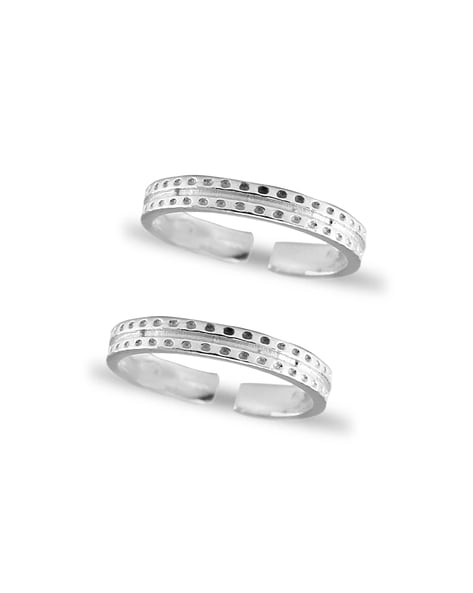Buy Attractive Twin Stone Silver Adjustable Ring |GRT Jewellers