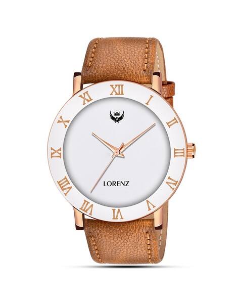 LORENZ MK-3088K Analogue Watch with Leather Strap