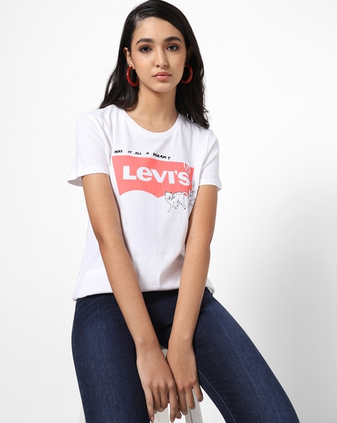 levis logo t shirt women's india