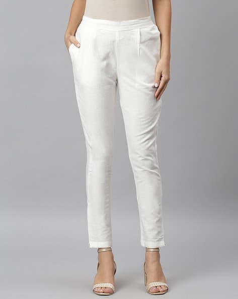 white pencil pants