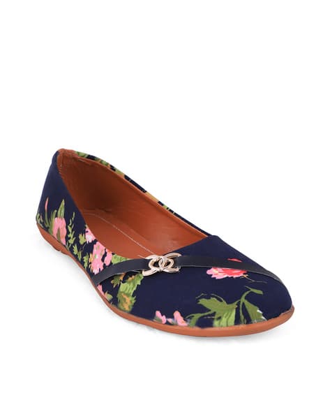 Floral Print Flat Shoes