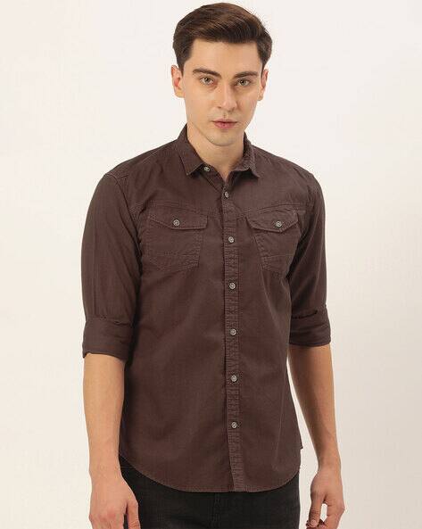 Buy Brown Shirts for Men by iVOC Online 