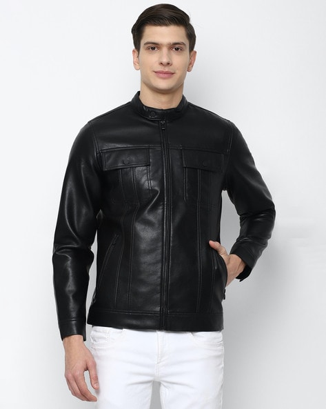 Buy Men Black Solid Full Sleeves Casual Jacket Online - 656770 | Allen Solly