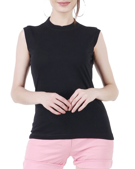 Buy Black Tops for Women by POPWINGS Online