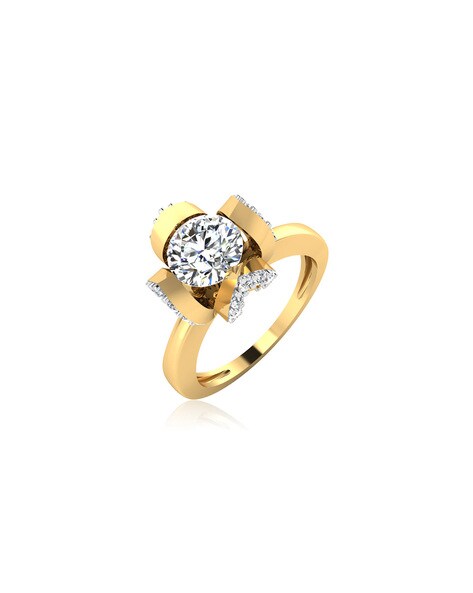14k Yellow Gold Custom Pave Diamond Fashion Ring #102890 - Seattle Bellevue  | Joseph Jewelry
