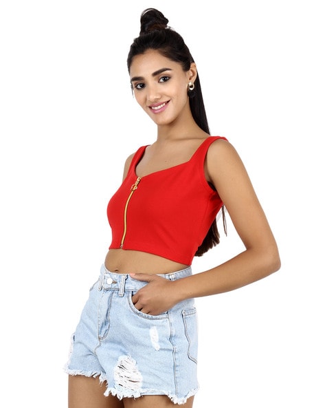 Buy Red Tops for Women by POPWINGS Online