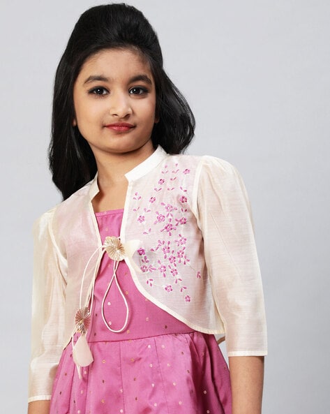 Buy Black sequin jacket and dress by Fayon Kids by Preeti Jatia at Aashni  and Co